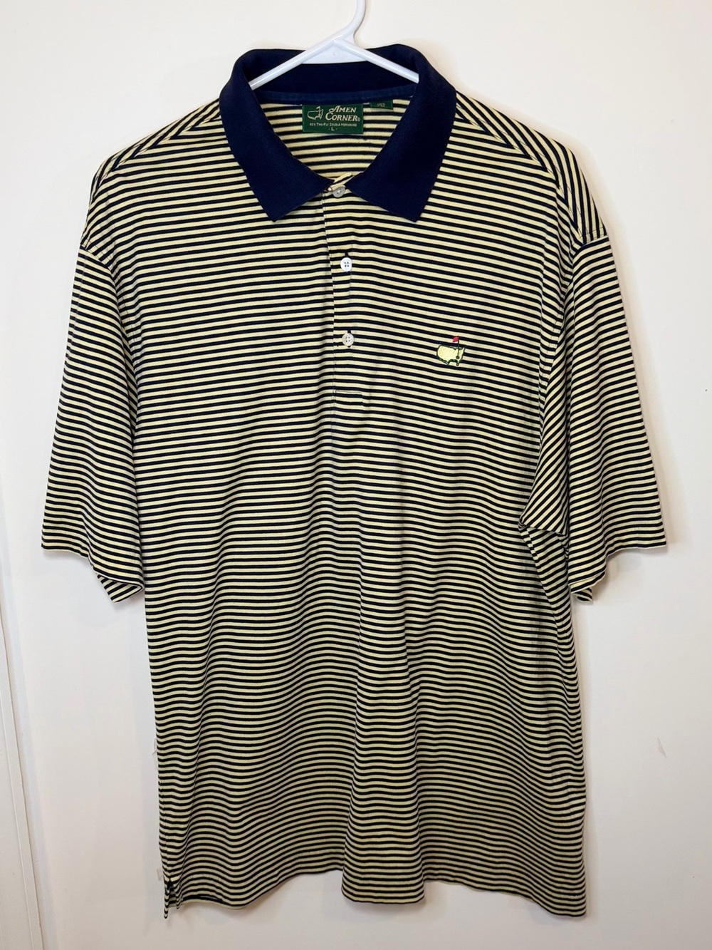 Amen Corner Masters Striped Golf Polo Shirt - Large